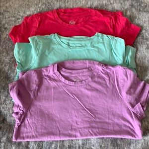 Bundle of 3 solid colored shirts for little girls